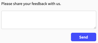 Screenshot of the comment feedback form