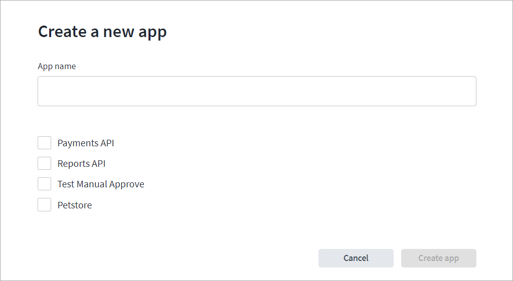 Create new app