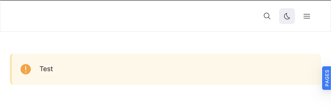 Screenshot of admonition used directly in a page