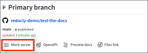 Mock server feature
