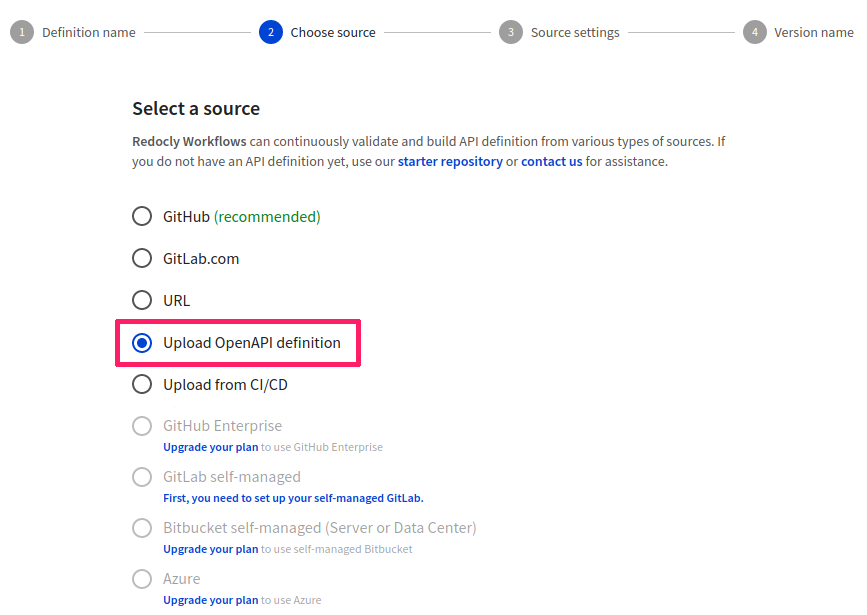 Choose upload file source