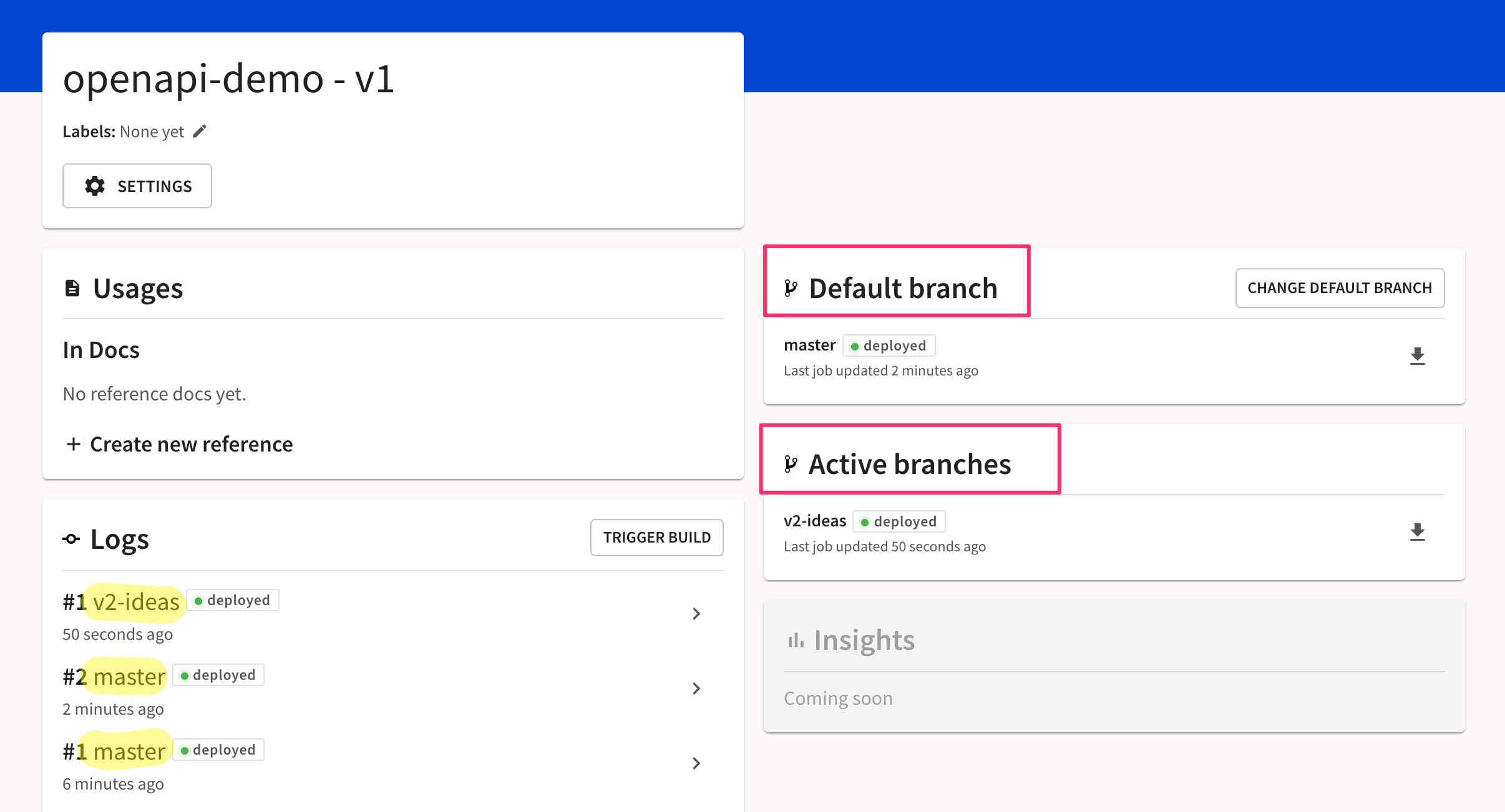 version logs